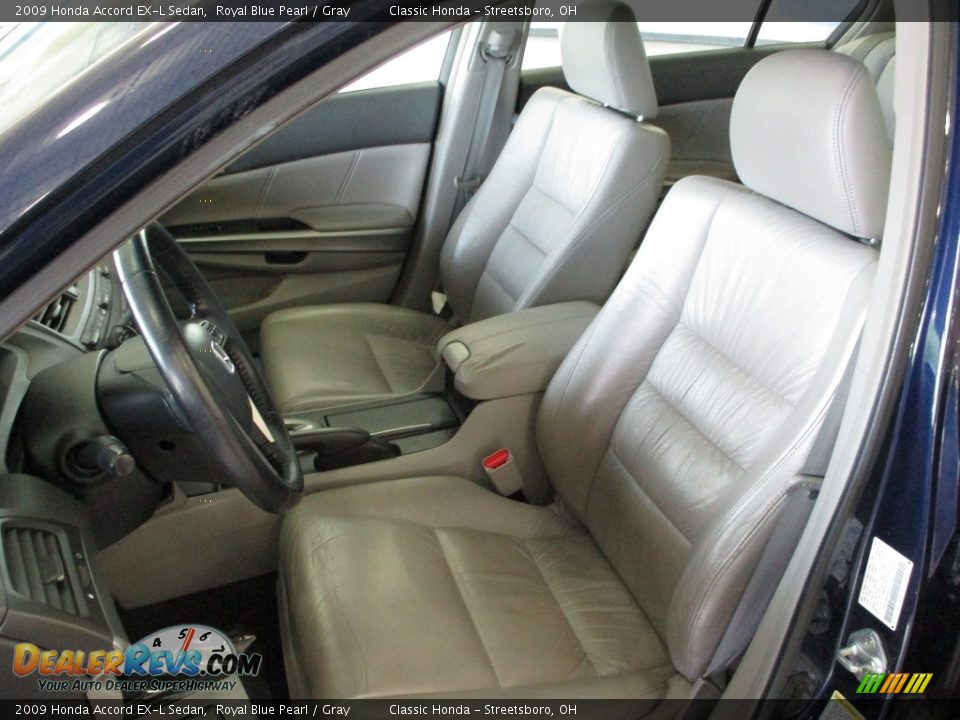 2009 Honda Accord EX-L Sedan Royal Blue Pearl / Gray Photo #21