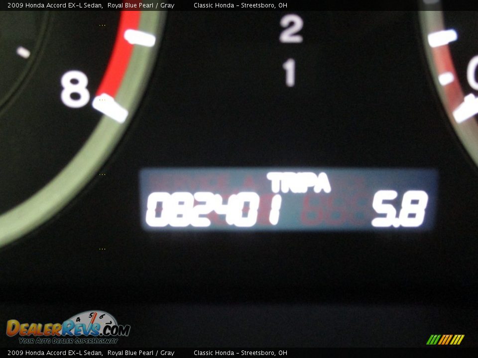 2009 Honda Accord EX-L Sedan Royal Blue Pearl / Gray Photo #23