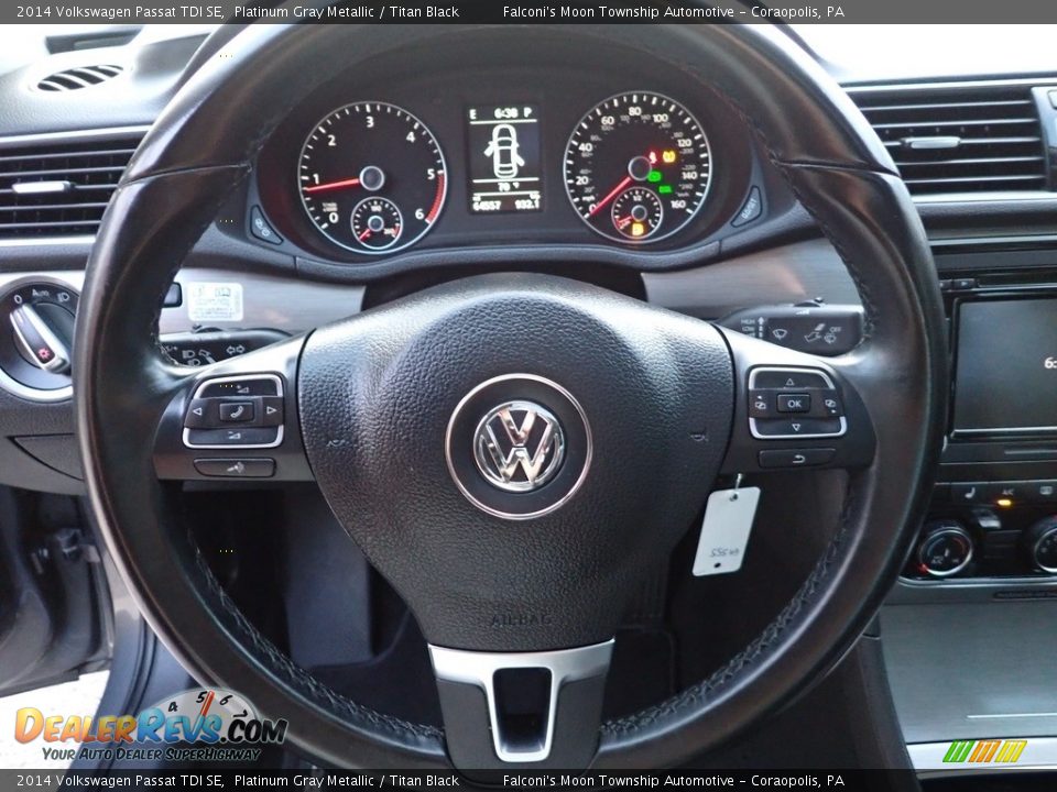 2014 Volkswagen Passat TDI SE Platinum Gray Metallic / Titan Black Photo #25