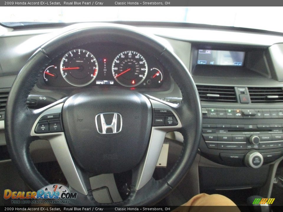 2009 Honda Accord EX-L Sedan Royal Blue Pearl / Gray Photo #24