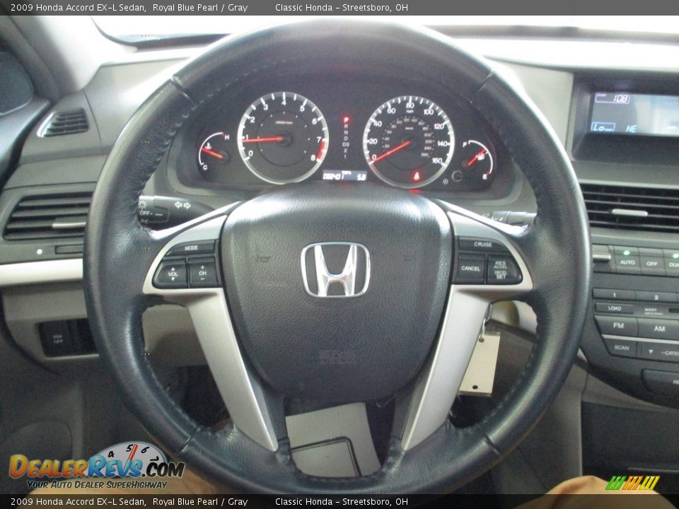 2009 Honda Accord EX-L Sedan Royal Blue Pearl / Gray Photo #25