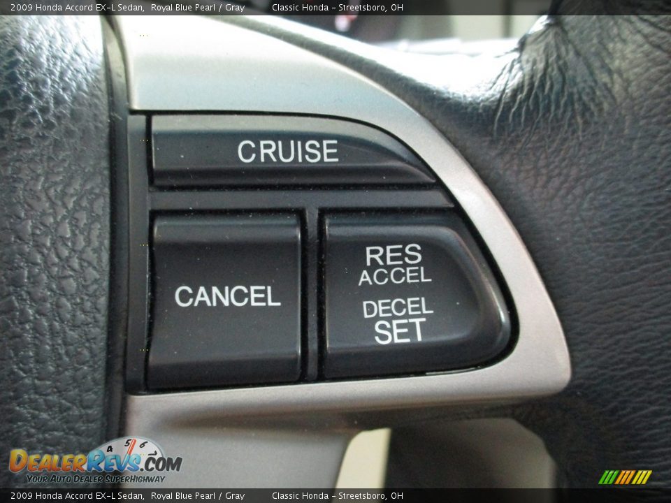 2009 Honda Accord EX-L Sedan Royal Blue Pearl / Gray Photo #27