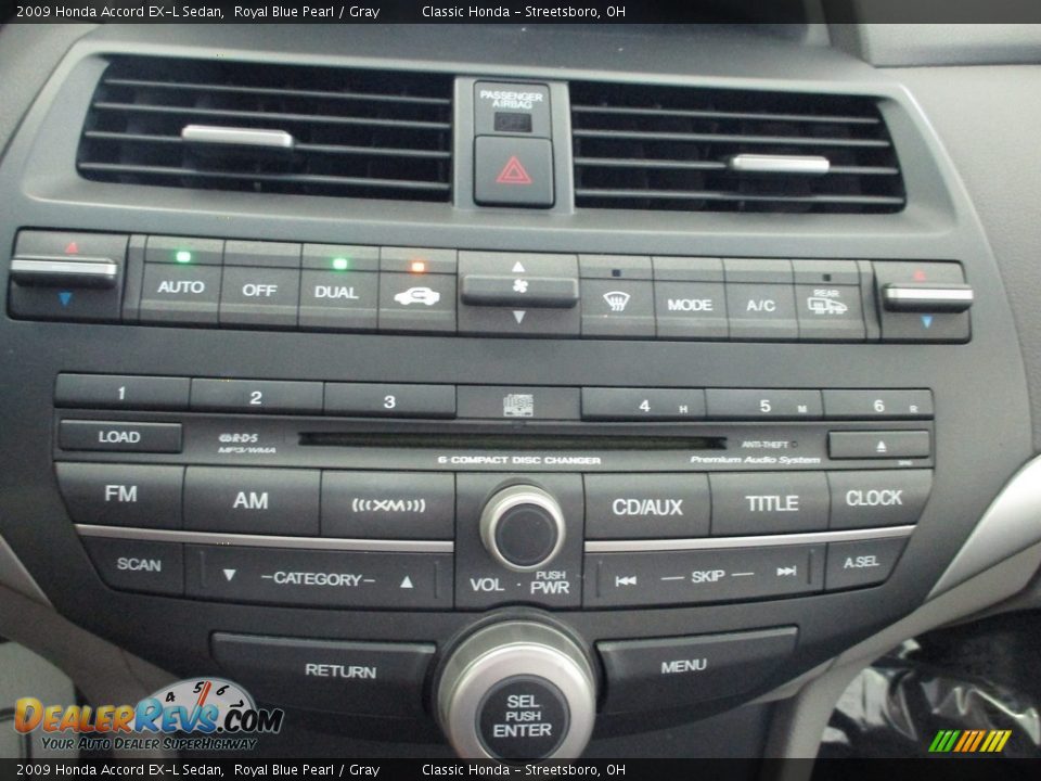 2009 Honda Accord EX-L Sedan Royal Blue Pearl / Gray Photo #29