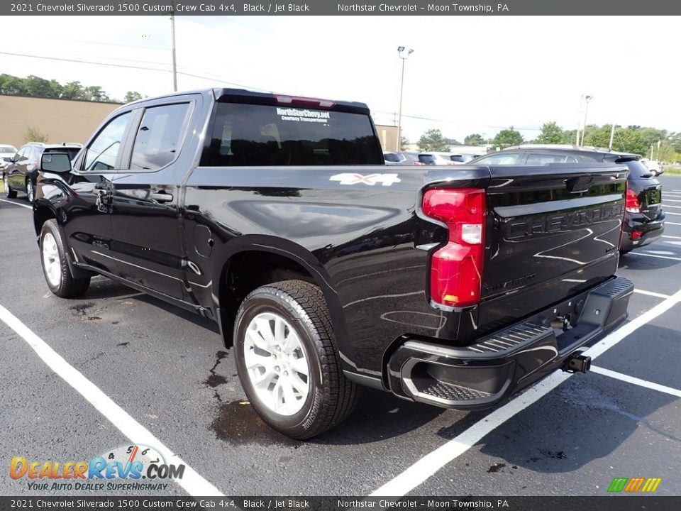 2021 Chevrolet Silverado 1500 Custom Crew Cab 4x4 Black / Jet Black Photo #3