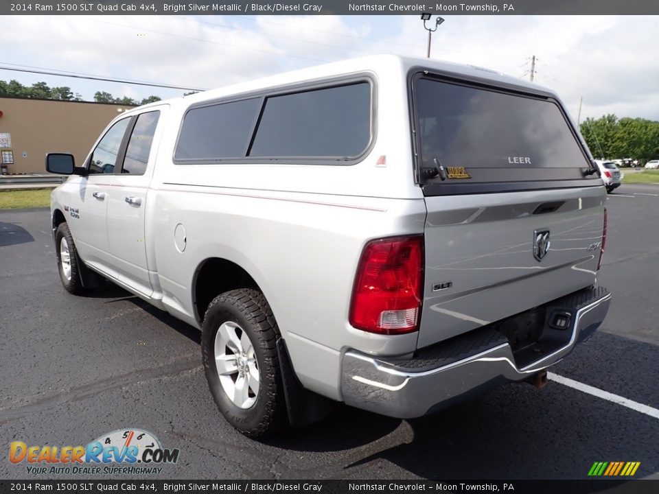 2014 Ram 1500 SLT Quad Cab 4x4 Bright Silver Metallic / Black/Diesel Gray Photo #2