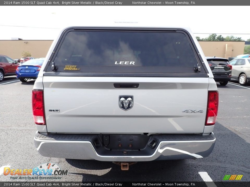 2014 Ram 1500 SLT Quad Cab 4x4 Bright Silver Metallic / Black/Diesel Gray Photo #3