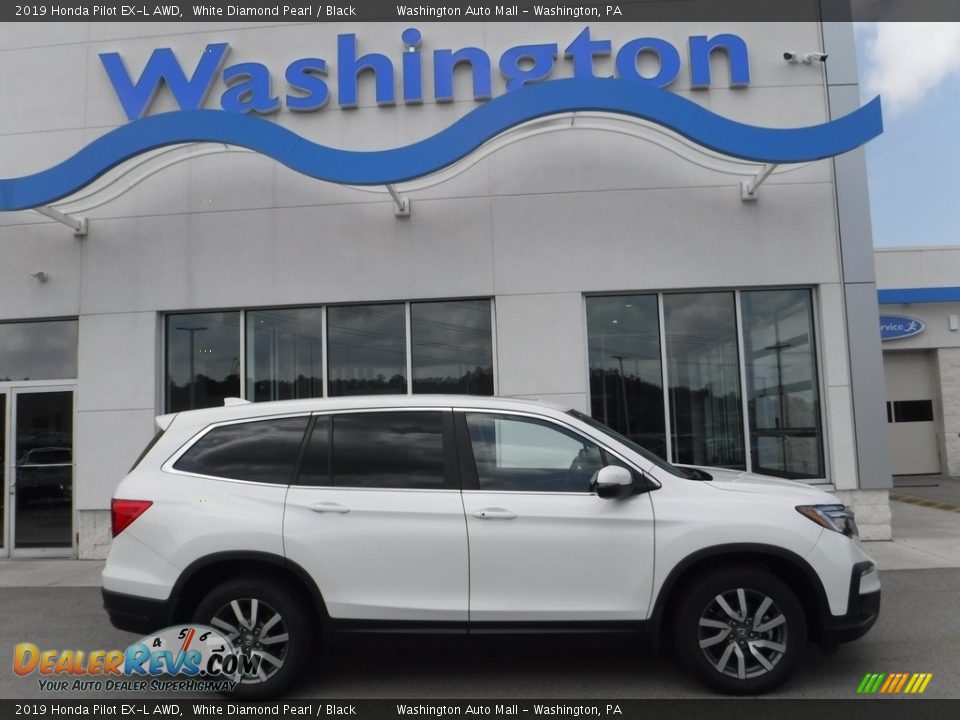 2019 Honda Pilot EX-L AWD White Diamond Pearl / Black Photo #2