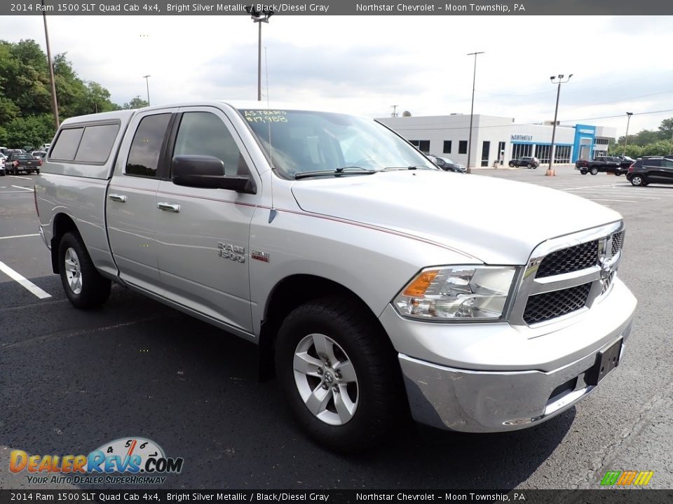 2014 Ram 1500 SLT Quad Cab 4x4 Bright Silver Metallic / Black/Diesel Gray Photo #5