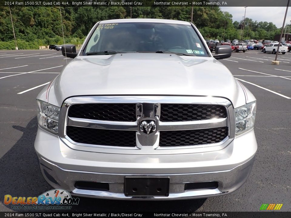 2014 Ram 1500 SLT Quad Cab 4x4 Bright Silver Metallic / Black/Diesel Gray Photo #6