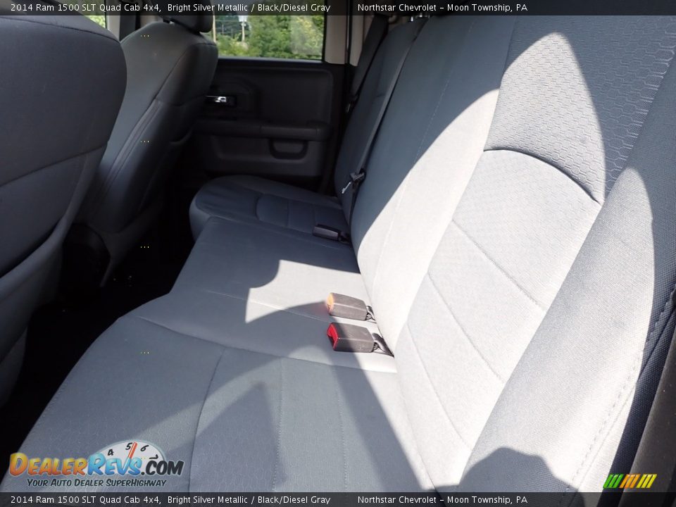 2014 Ram 1500 SLT Quad Cab 4x4 Bright Silver Metallic / Black/Diesel Gray Photo #9