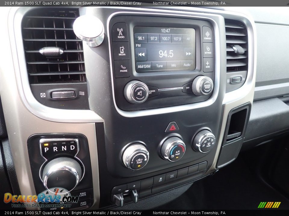 2014 Ram 1500 SLT Quad Cab 4x4 Bright Silver Metallic / Black/Diesel Gray Photo #13