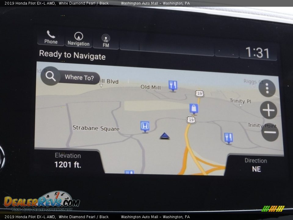 2019 Honda Pilot EX-L AWD White Diamond Pearl / Black Photo #25