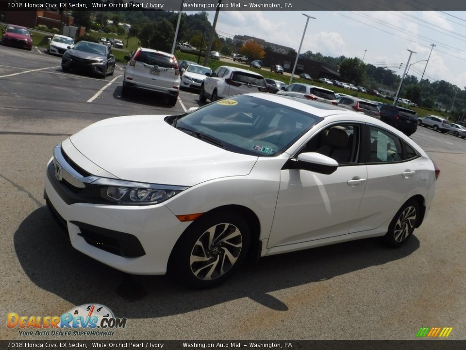 2018 Honda Civic EX Sedan White Orchid Pearl / Ivory Photo #6