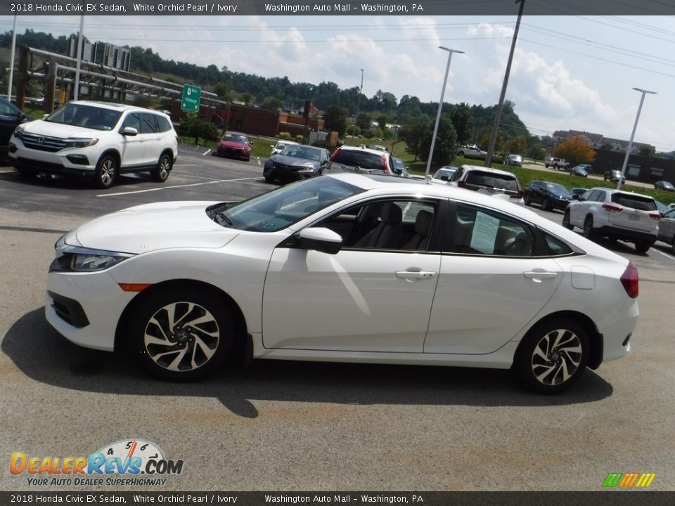 2018 Honda Civic EX Sedan White Orchid Pearl / Ivory Photo #7