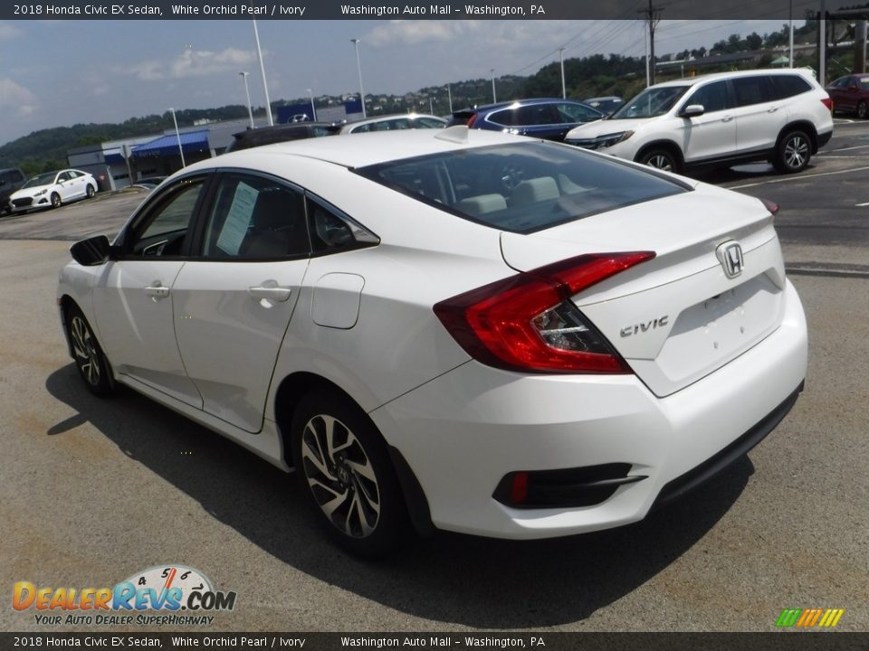 2018 Honda Civic EX Sedan White Orchid Pearl / Ivory Photo #8