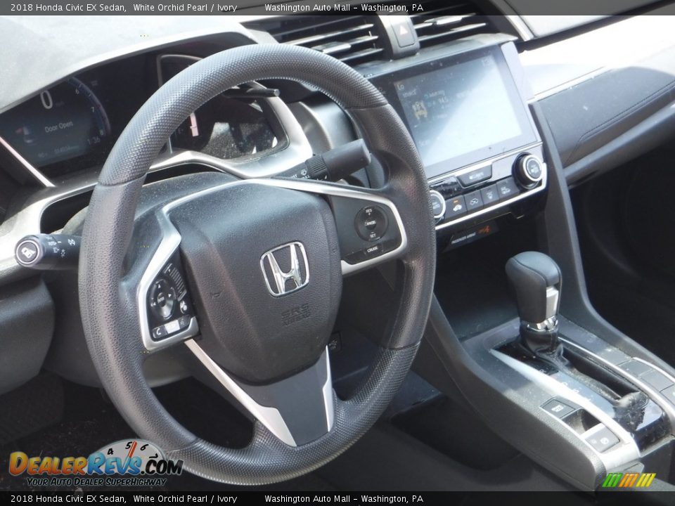 2018 Honda Civic EX Sedan White Orchid Pearl / Ivory Photo #12