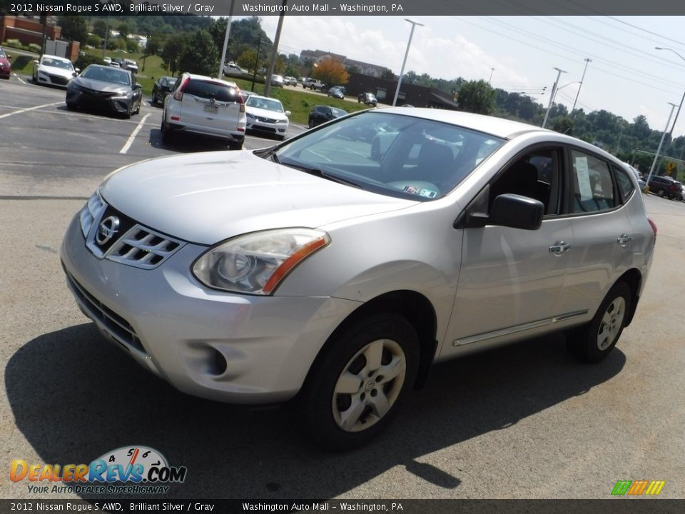 2012 Nissan Rogue S AWD Brilliant Silver / Gray Photo #4