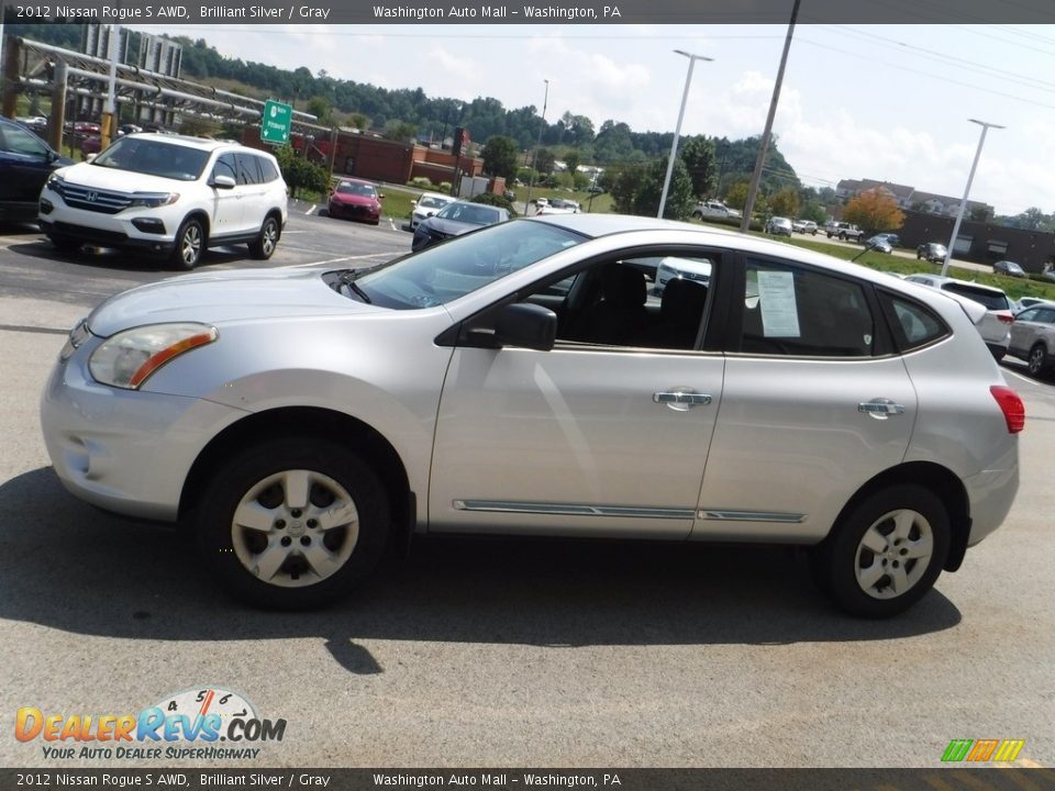 2012 Nissan Rogue S AWD Brilliant Silver / Gray Photo #5