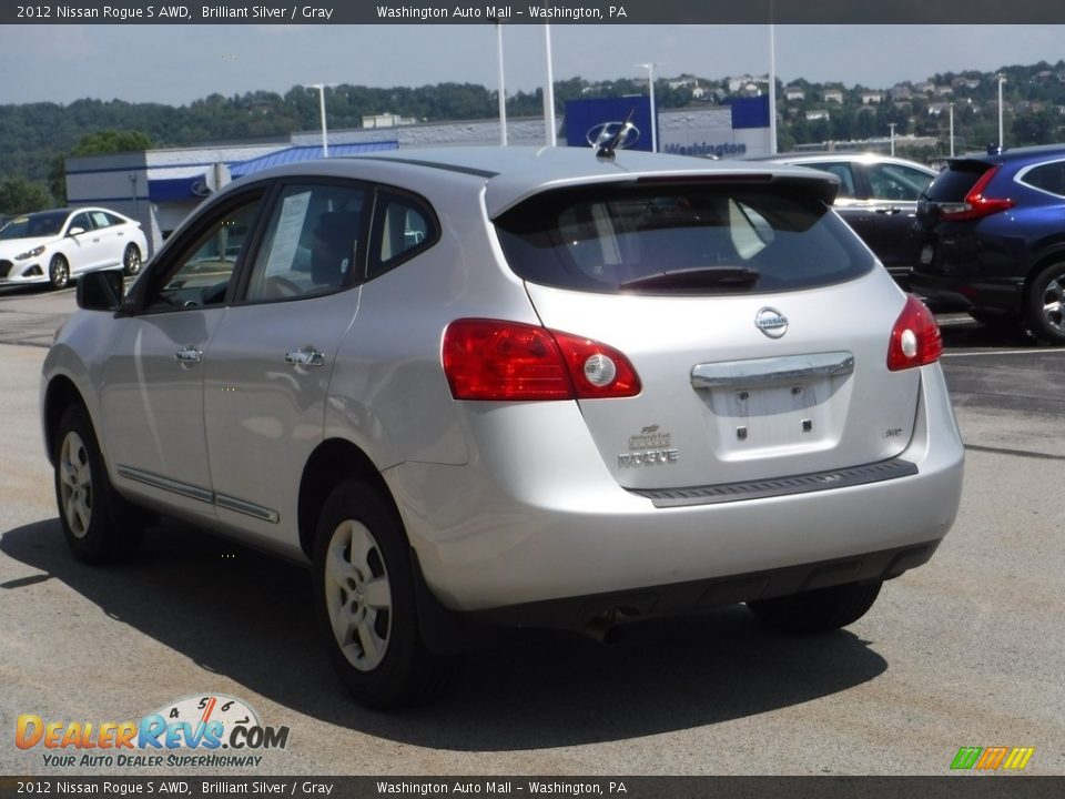 2012 Nissan Rogue S AWD Brilliant Silver / Gray Photo #6