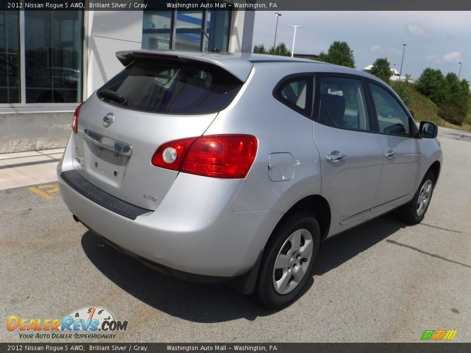 2012 Nissan Rogue S AWD Brilliant Silver / Gray Photo #7