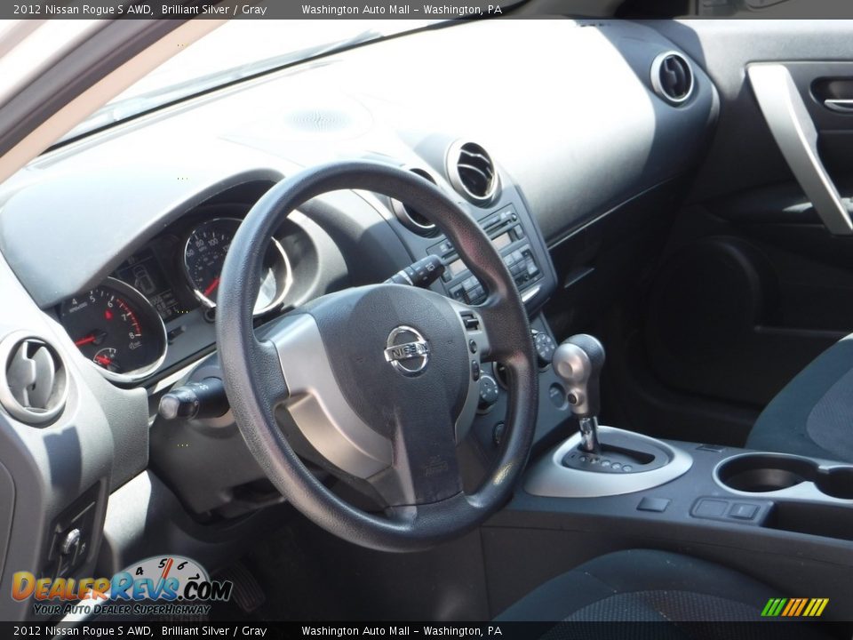 2012 Nissan Rogue S AWD Brilliant Silver / Gray Photo #9