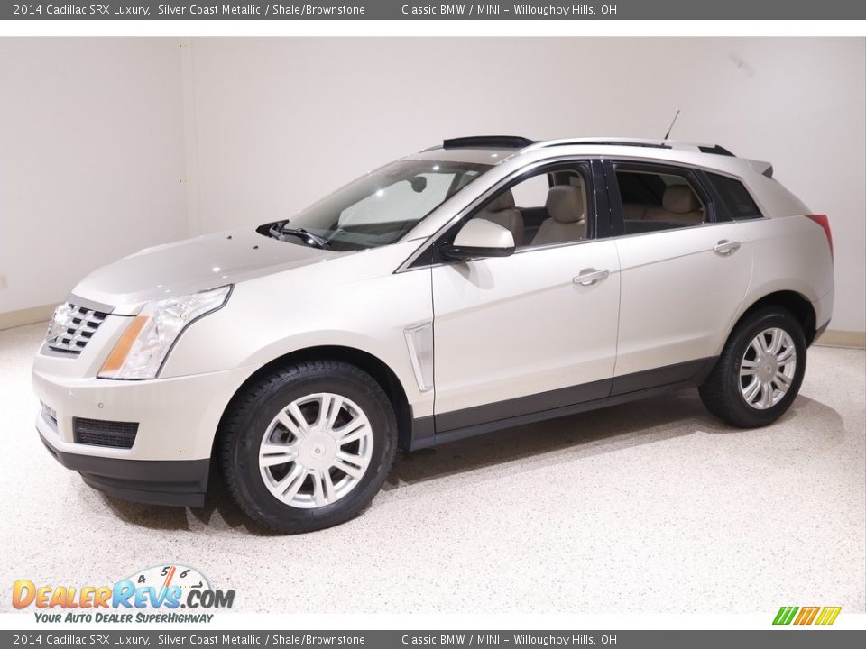 2014 Cadillac SRX Luxury Silver Coast Metallic / Shale/Brownstone Photo #3