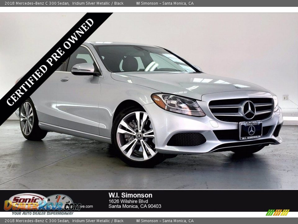 2018 Mercedes-Benz C 300 Sedan Iridium Silver Metallic / Black Photo #1