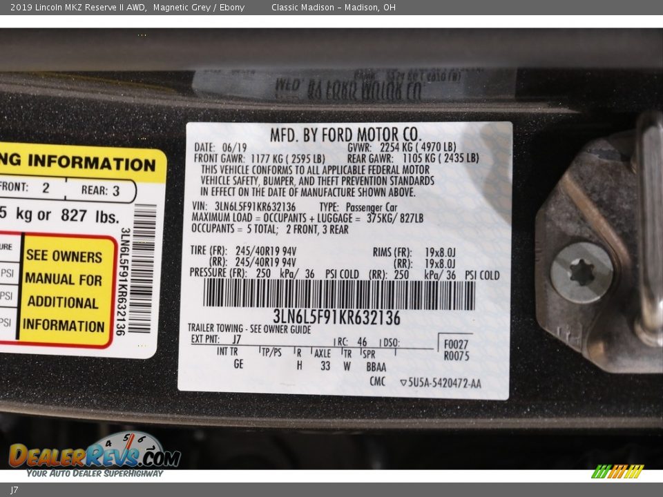 Lincoln Color Code J7 Magnetic Grey