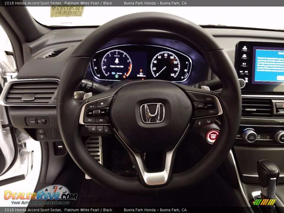 2018 Honda Accord Sport Sedan Platinum White Pearl / Black Photo #14