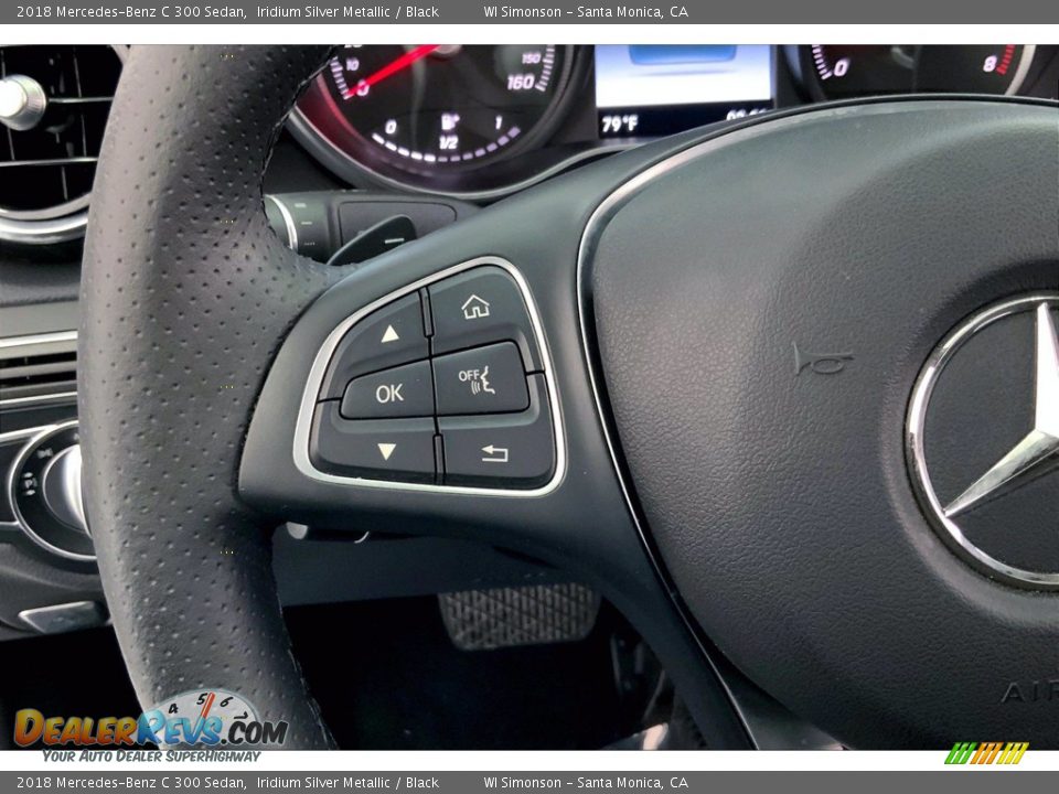2018 Mercedes-Benz C 300 Sedan Iridium Silver Metallic / Black Photo #21