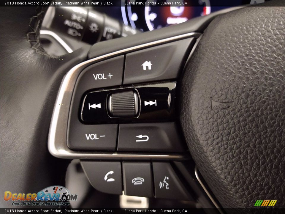 2018 Honda Accord Sport Sedan Platinum White Pearl / Black Photo #15