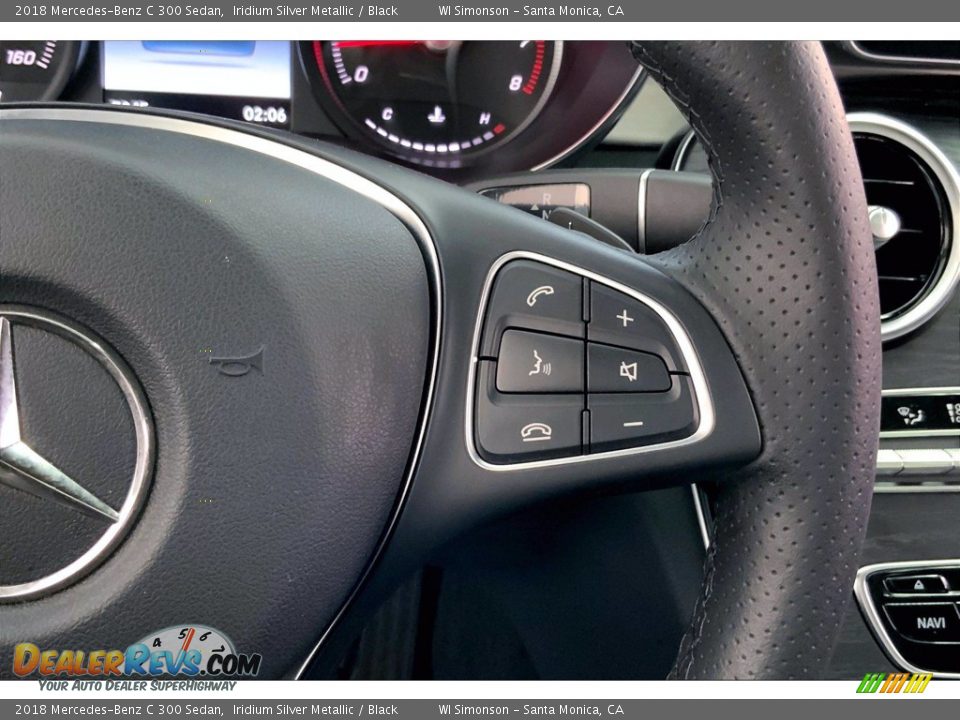 2018 Mercedes-Benz C 300 Sedan Iridium Silver Metallic / Black Photo #22