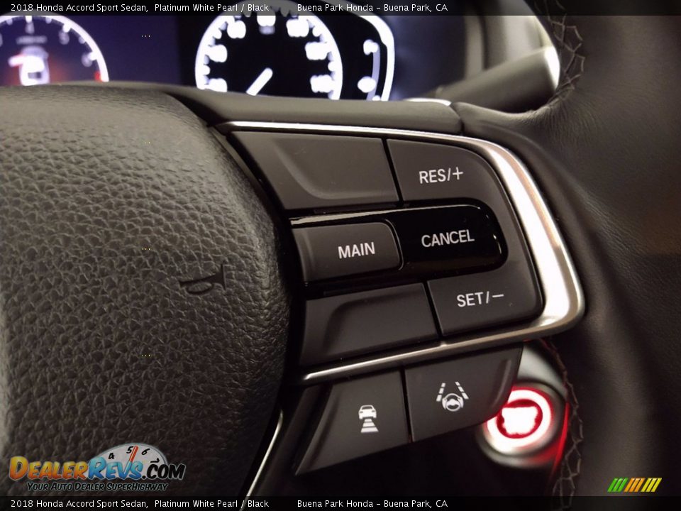 2018 Honda Accord Sport Sedan Platinum White Pearl / Black Photo #16