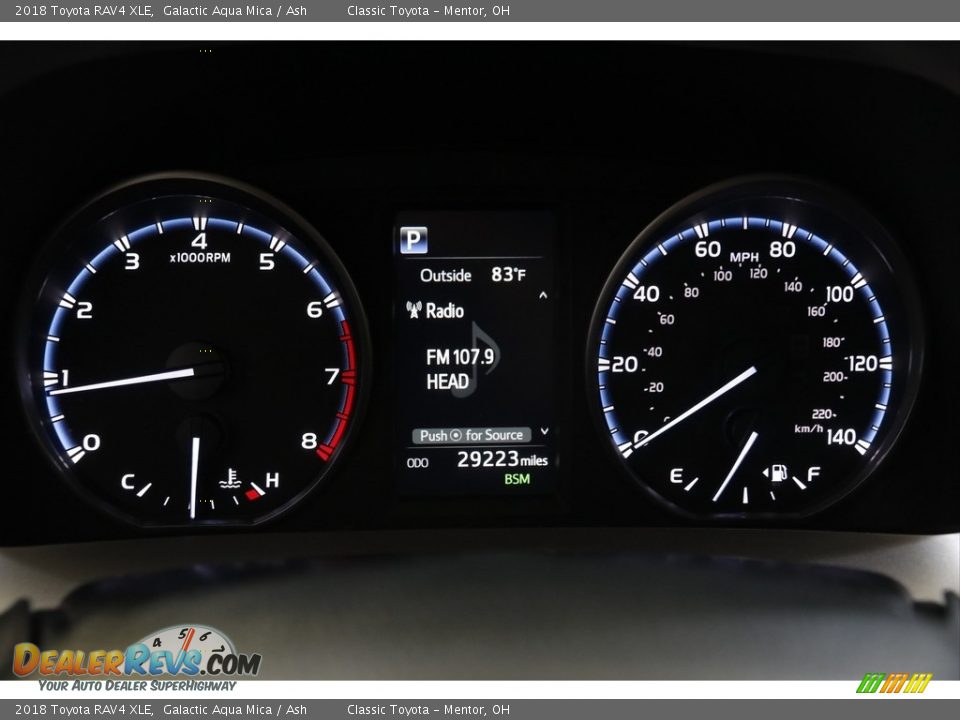 2018 Toyota RAV4 XLE Galactic Aqua Mica / Ash Photo #8