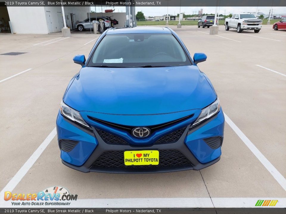 2019 Toyota Camry SE Blue Streak Metallic / Black Photo #2