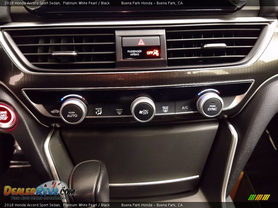 2018 Honda Accord Sport Sedan Platinum White Pearl / Black Photo #22