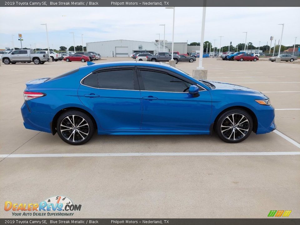 2019 Toyota Camry SE Blue Streak Metallic / Black Photo #8