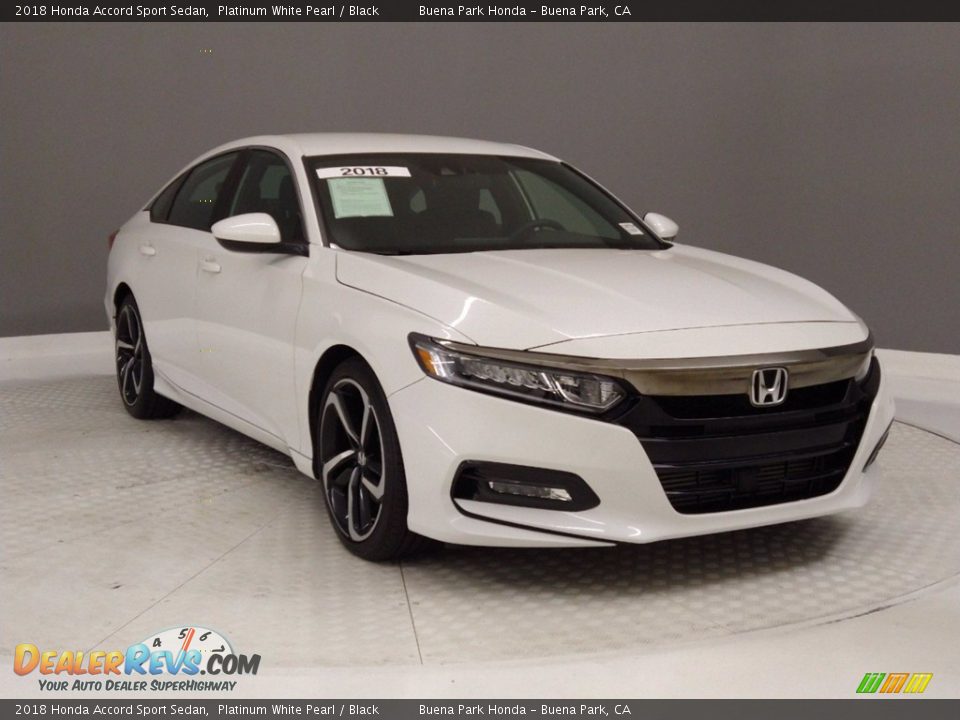 2018 Honda Accord Sport Sedan Platinum White Pearl / Black Photo #32