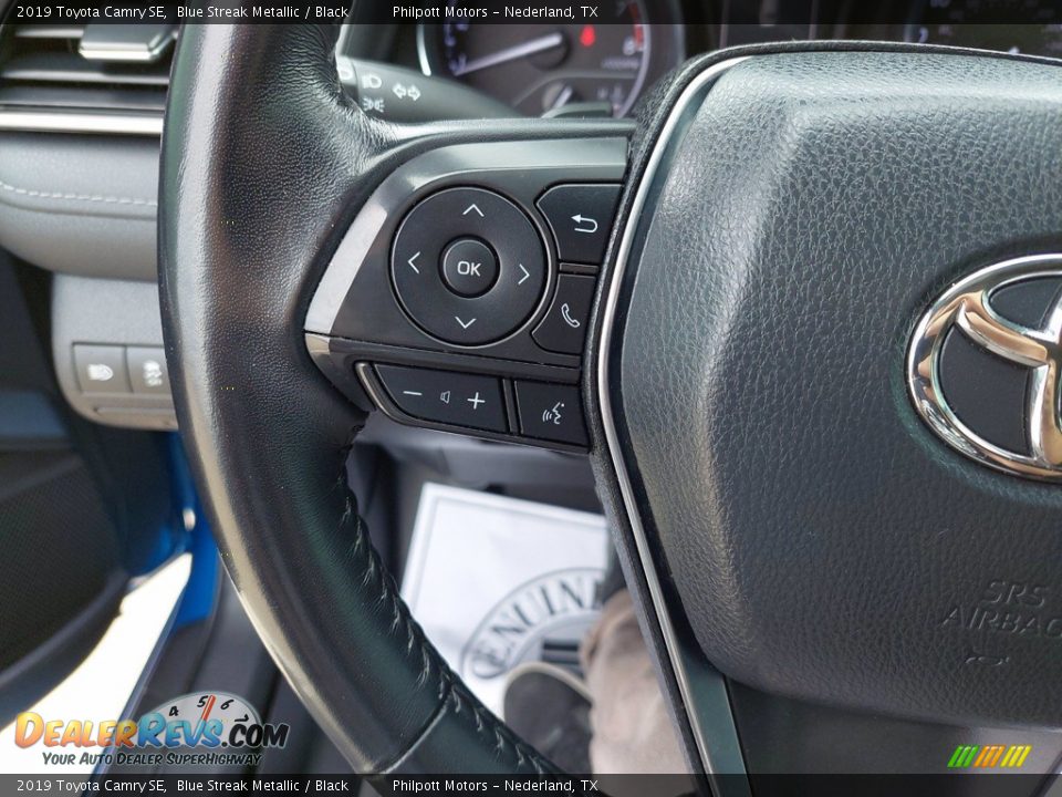 2019 Toyota Camry SE Blue Streak Metallic / Black Photo #16