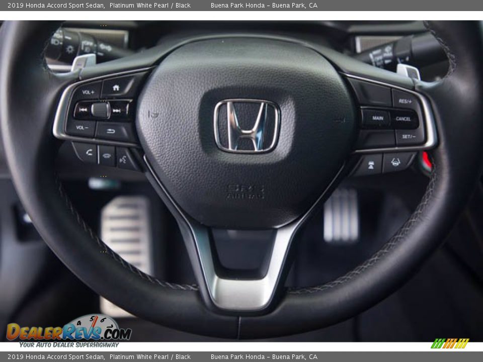2019 Honda Accord Sport Sedan Platinum White Pearl / Black Photo #13