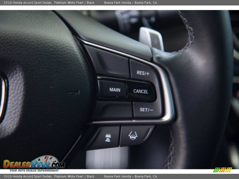 2019 Honda Accord Sport Sedan Platinum White Pearl / Black Photo #15