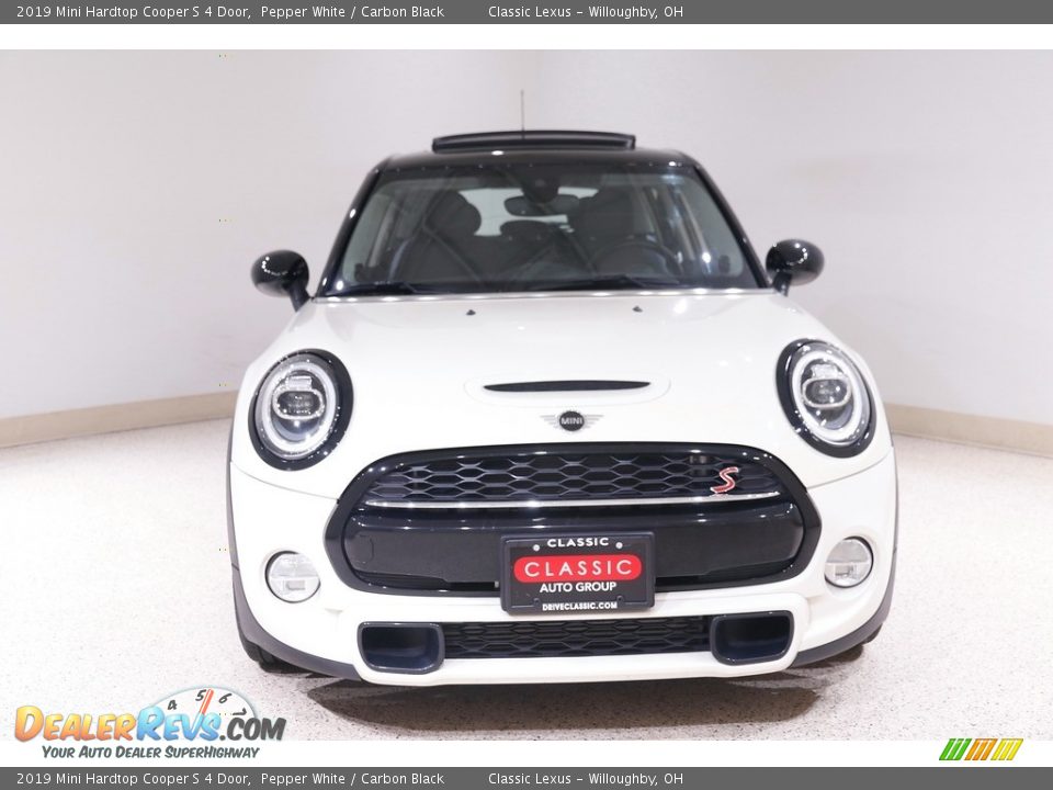 2019 Mini Hardtop Cooper S 4 Door Pepper White / Carbon Black Photo #2