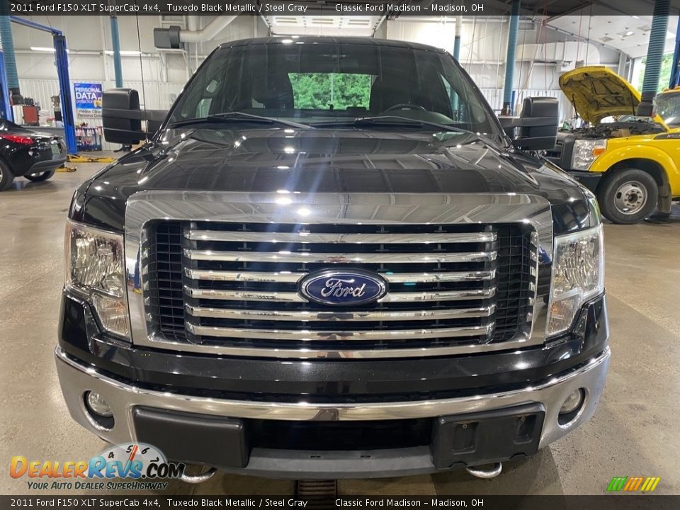 2011 Ford F150 XLT SuperCab 4x4 Tuxedo Black Metallic / Steel Gray Photo #2