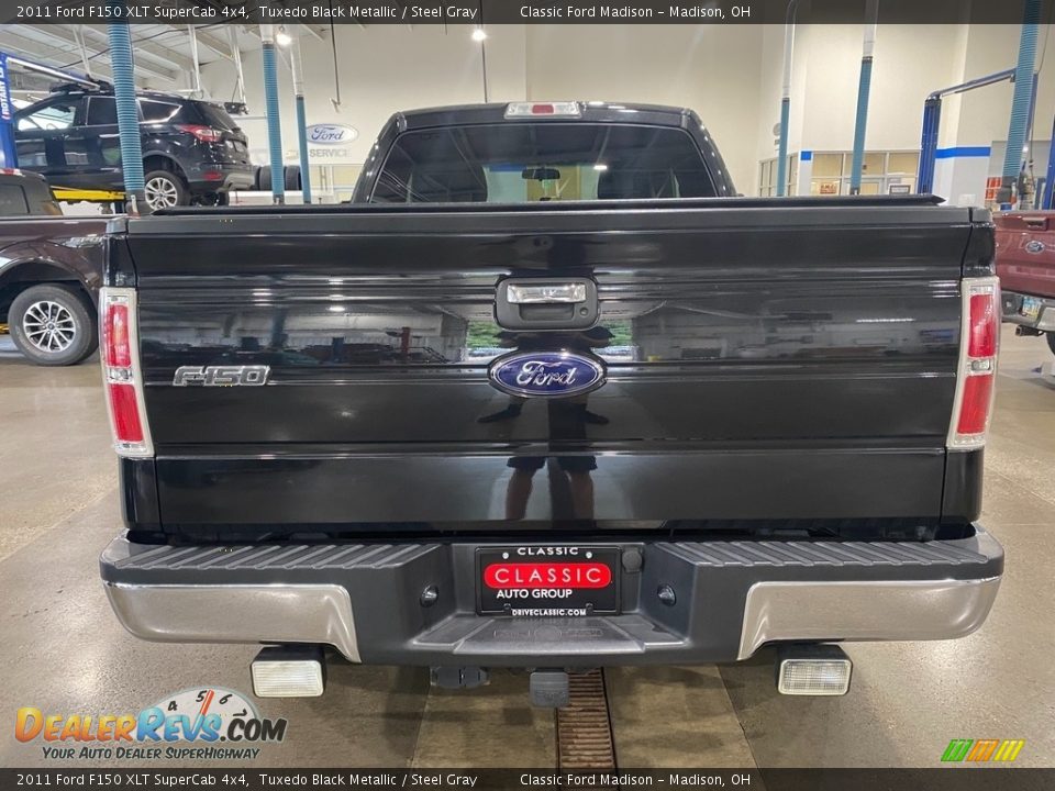 2011 Ford F150 XLT SuperCab 4x4 Tuxedo Black Metallic / Steel Gray Photo #5