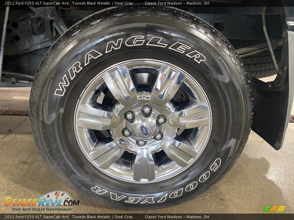 2011 Ford F150 XLT SuperCab 4x4 Tuxedo Black Metallic / Steel Gray Photo #6