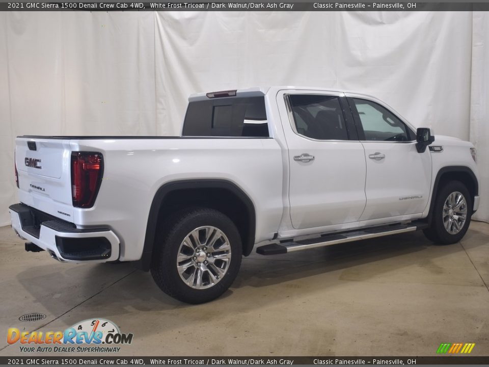 2021 GMC Sierra 1500 Denali Crew Cab 4WD White Frost Tricoat / Dark Walnut/Dark Ash Gray Photo #2