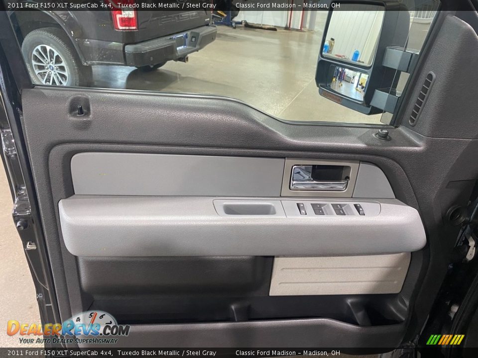 2011 Ford F150 XLT SuperCab 4x4 Tuxedo Black Metallic / Steel Gray Photo #7
