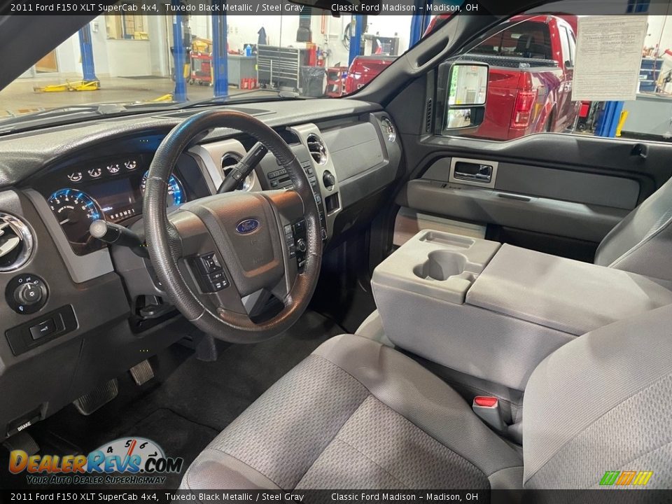 2011 Ford F150 XLT SuperCab 4x4 Tuxedo Black Metallic / Steel Gray Photo #8