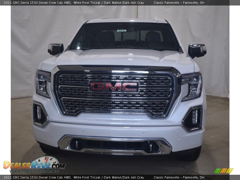 2021 GMC Sierra 1500 Denali Crew Cab 4WD White Frost Tricoat / Dark Walnut/Dark Ash Gray Photo #4