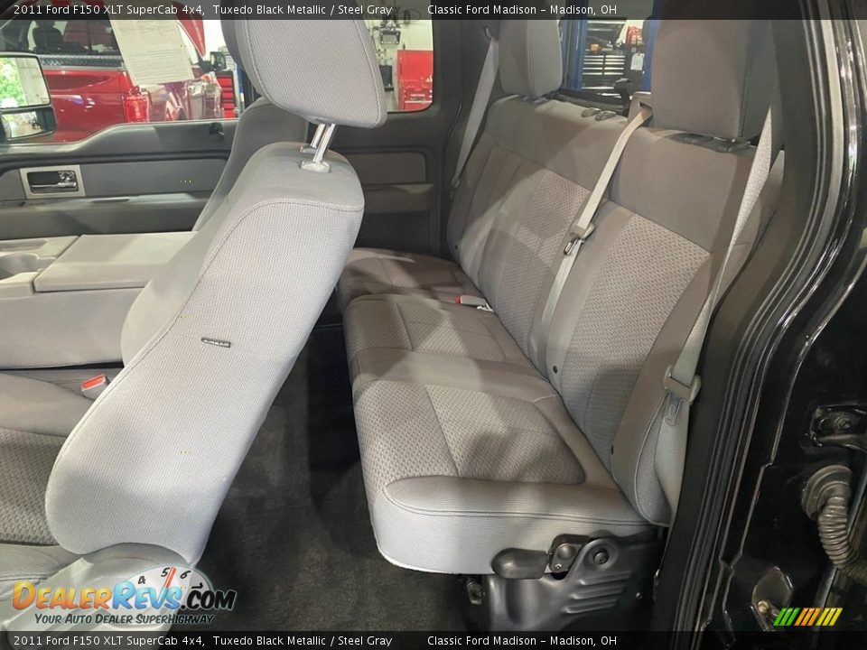2011 Ford F150 XLT SuperCab 4x4 Tuxedo Black Metallic / Steel Gray Photo #10